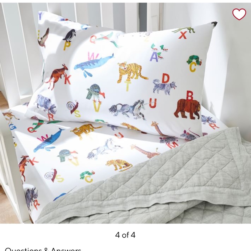 Pottery Barn Kids Eric Carle ABC sheets